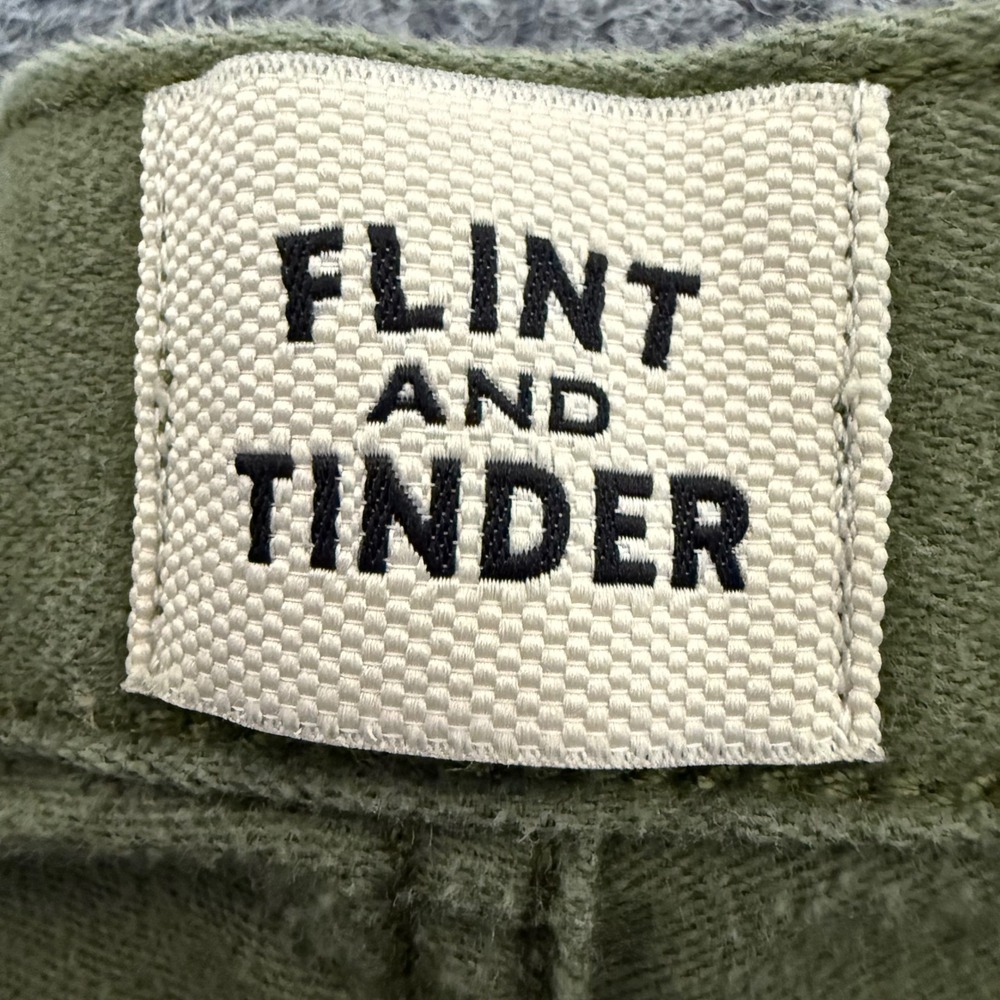Flint and Tinder Pants Mens 34x30 Green Tapered Fit Casual Chino Stretch - Picture 2 of 10